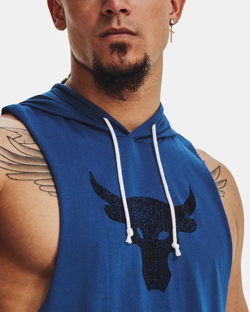 UNDER ARMOUR Men's Project Rock BSR Bull Sleeveless Hoodie